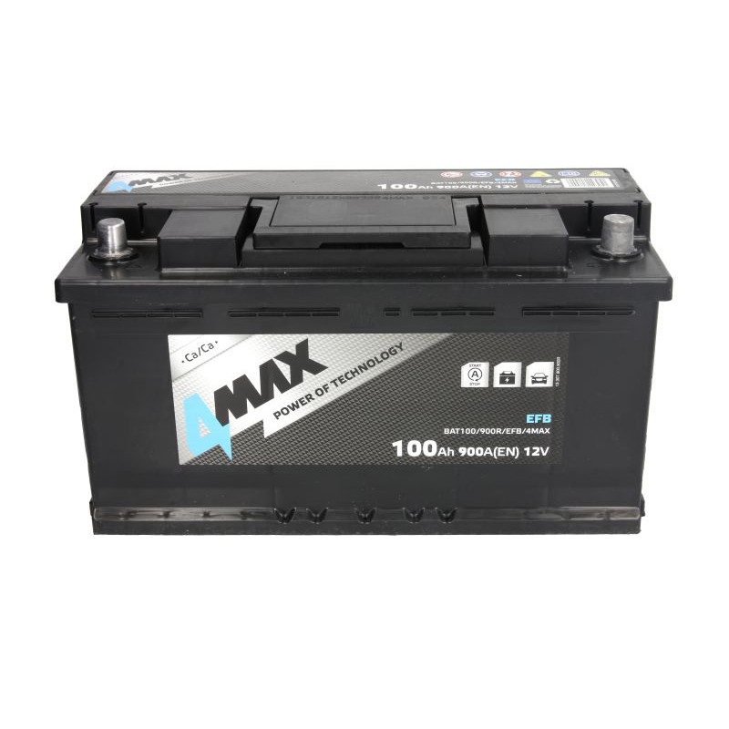 Автомобільний акумулятор 4MAX 100Ah 900A R+ EFB Start-stop