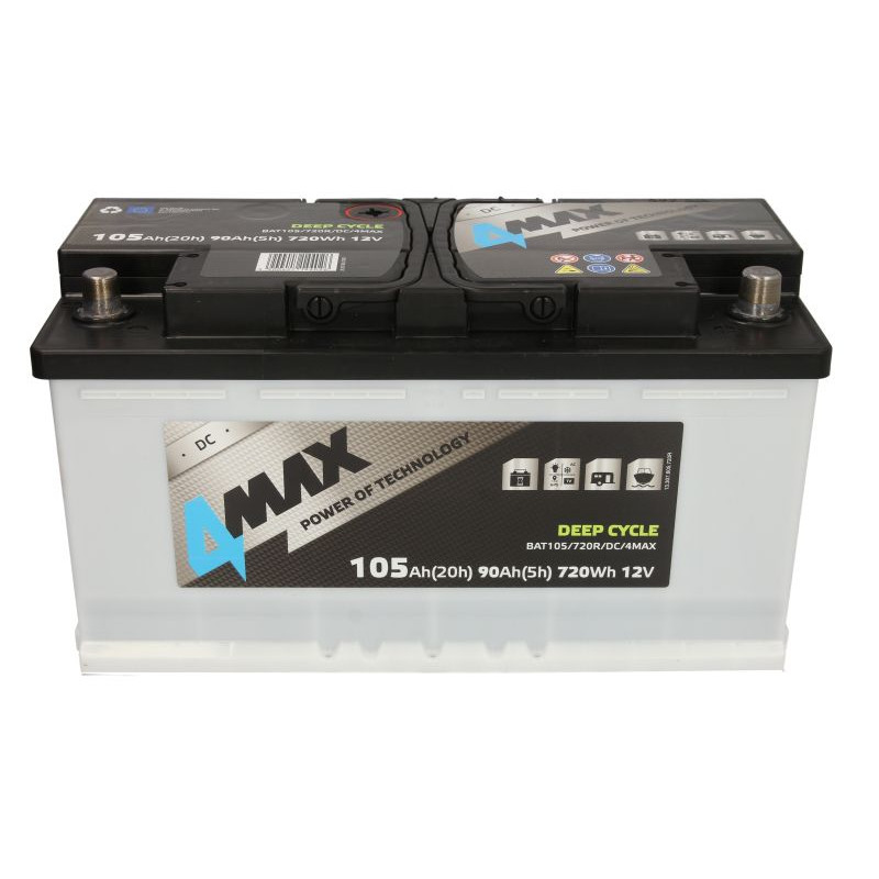 Тяговий акумулятор 4MAX Deep Cycle 105Ah 90Ah 720Wh