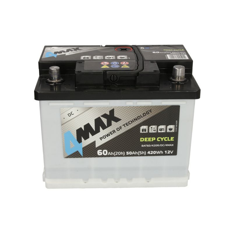 Тяговий акумулятор 4MAX Deep Cycle 60Ah 50Ah 420Wh
