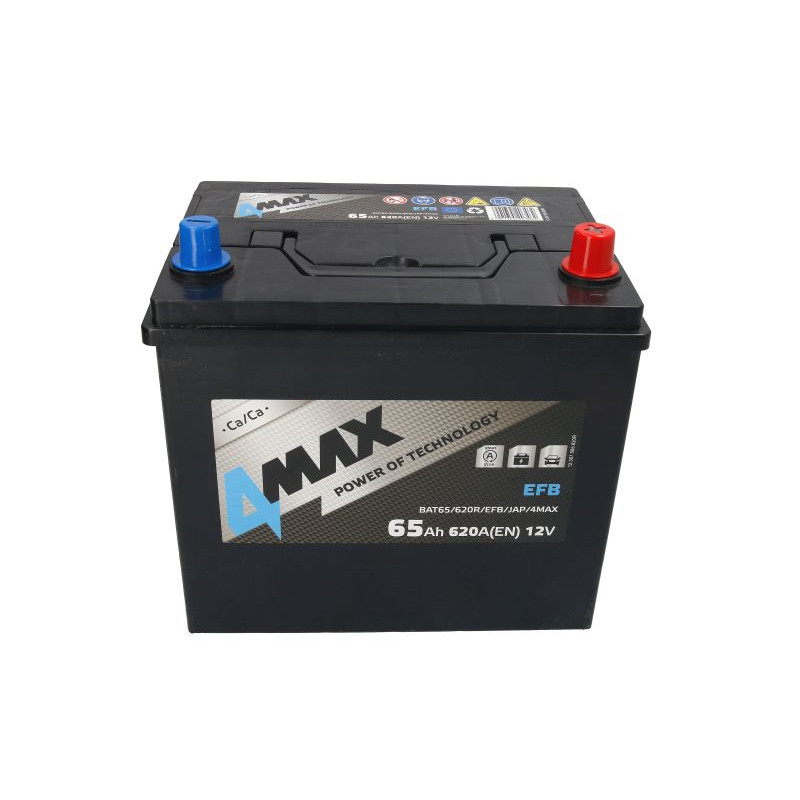 Автомобільний акумулятор 4MAX 65Ah 620A R+ (Asia) EFB Start-stop