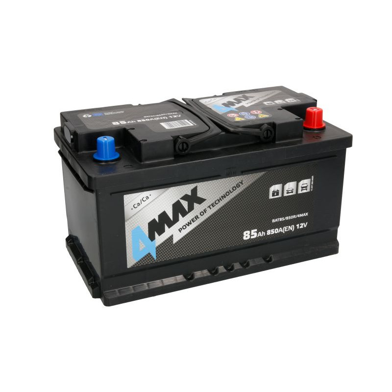 Автомобільний акумулятор 4MAX 85Ah 850A R+ (низький)