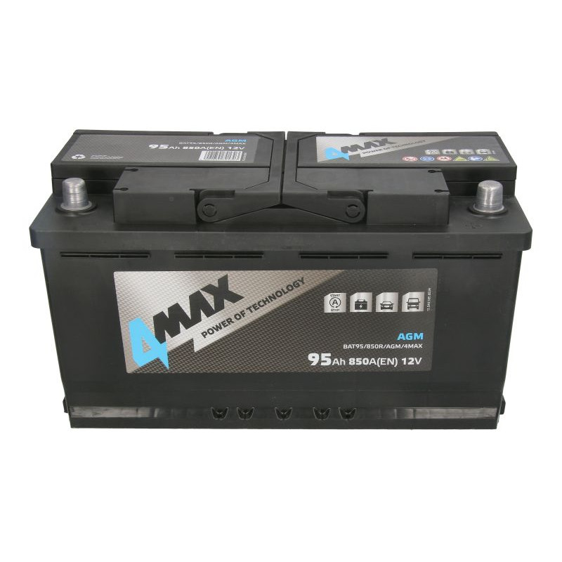Автомобільний акумулятор 4MAX 95Ah 850A R+ AGM Start-stop