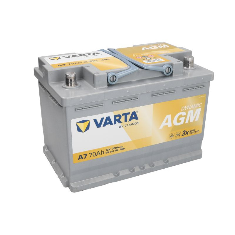 Акумулятор Varta A7 AGM 70Ah 760A R+ (570 901 076) Start-Stop