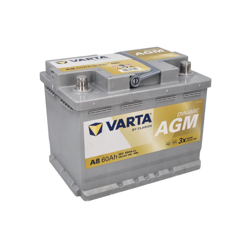 Акумулятор Varta A8 AGM 60Ah 680A R+ (560 901 068) Start-Stop