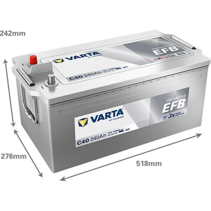 Автомобільний акумулятор Varta ProMotive EFB C40 240Ah 1200A L+