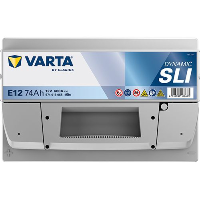 Акумулятор Varta E12 Dynamic SLI 74Ah 680A L+