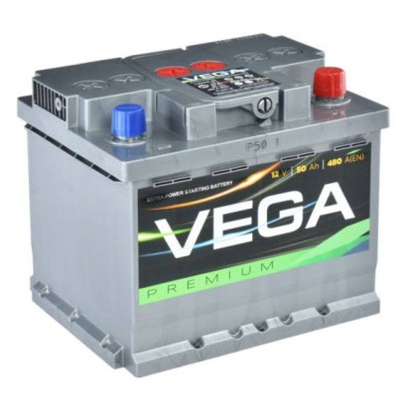 Акумулятор Vega 50Ah 480A R+ (Низький)