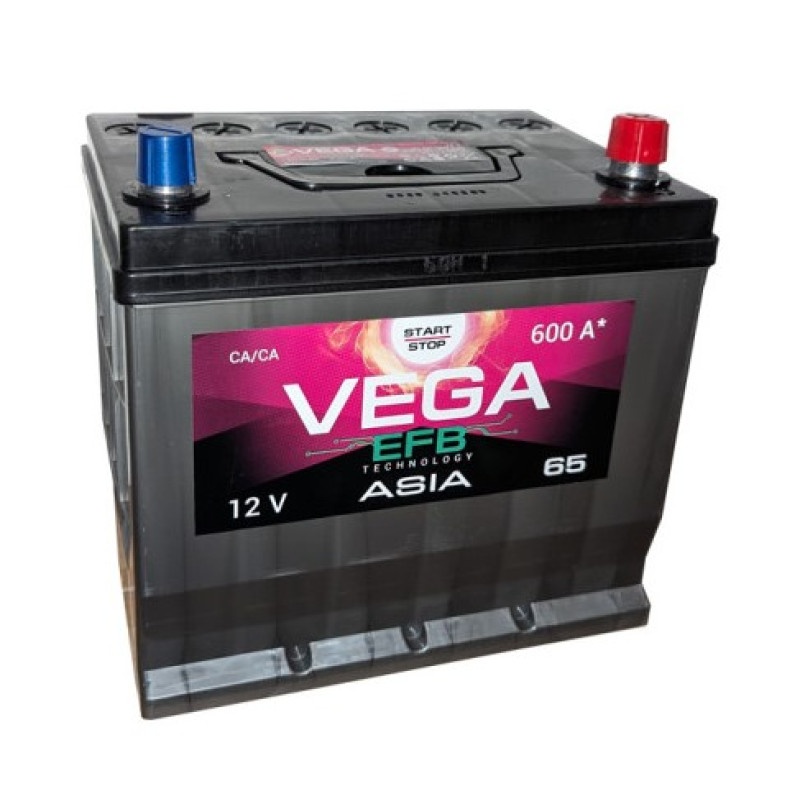 Акумулятор Vega 65Ah 600A L+ EFB (Asia) Start-Stop