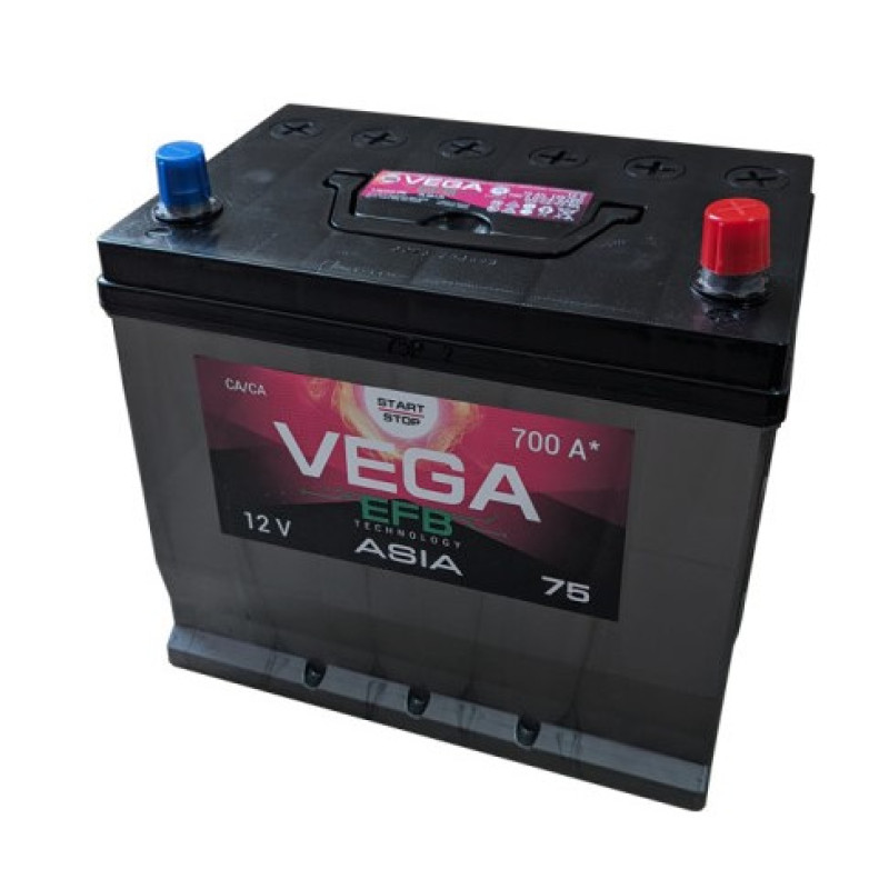 Акумулятор Vega 75Ah 700A R+ EFB (Asia)