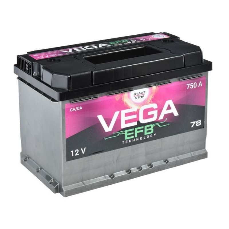 Акумулятор Vega EFB 78Ah 750A R+ Start-Stop