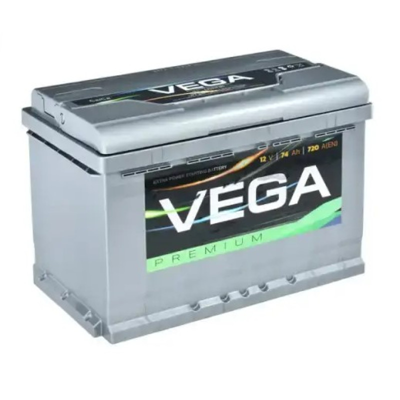 Акумулятор Vega Premium 74Ah 720A R+
