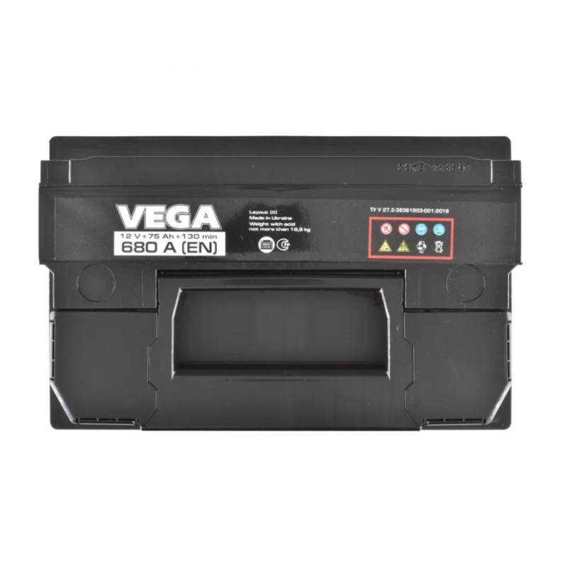 Акумулятор VEGA Standart 75Ah 680A R+