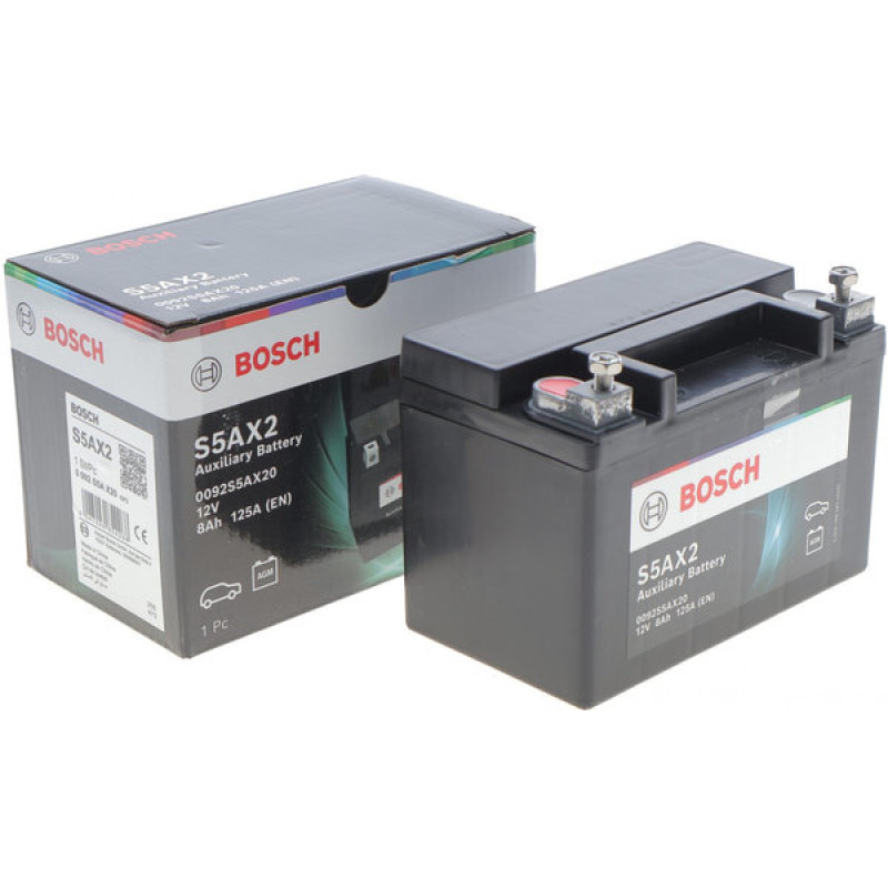 Допоміжний акумулятор Bosch S5 AX2 (0092S5AX20) 8Ah 125A L+ AGM