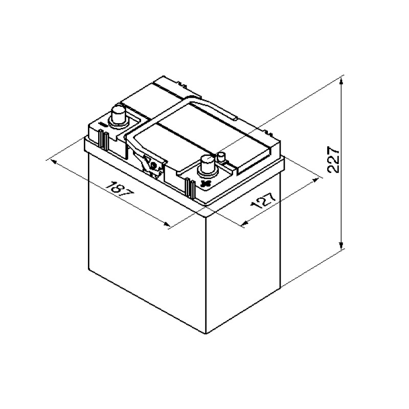 Автомобільний акумулятор Bosch S4 (018) 40Ah 330A R+ (Asia тонкі клеми)