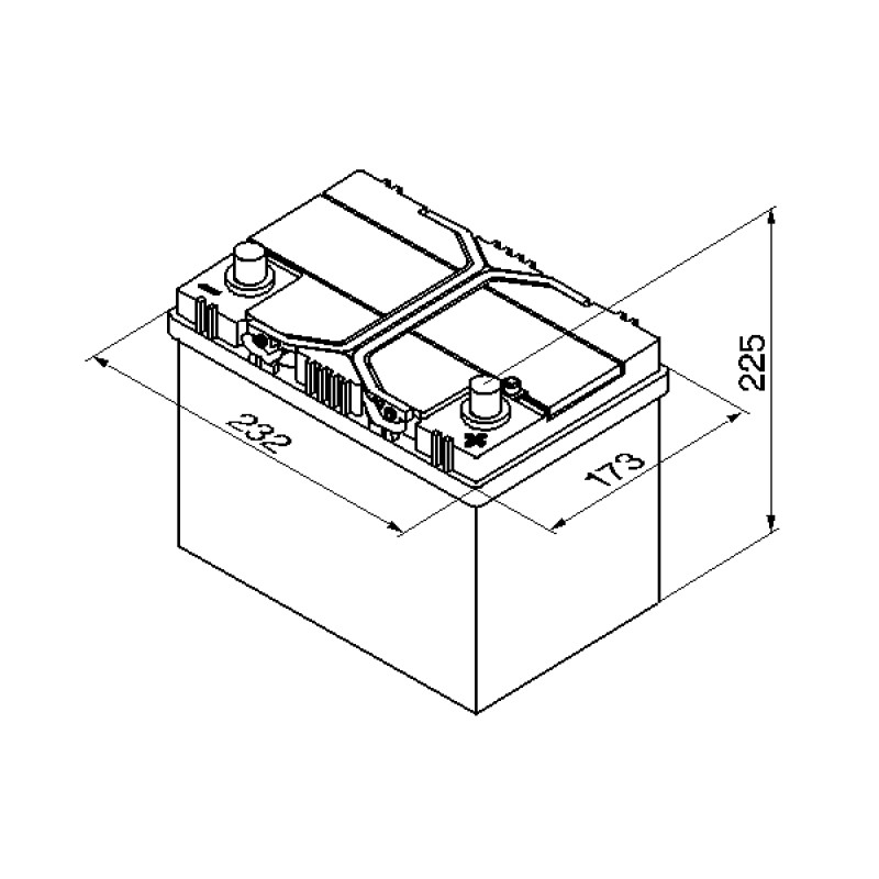 Автомобільний акумулятор Bosch S4 (024) 60Ah 540A R+ (Asia)