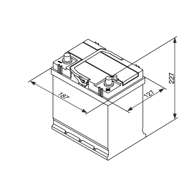 Акумулятор Bosch S4 001 (S4 030) 40Ah 330A R+ (Asia тонкі клеми)