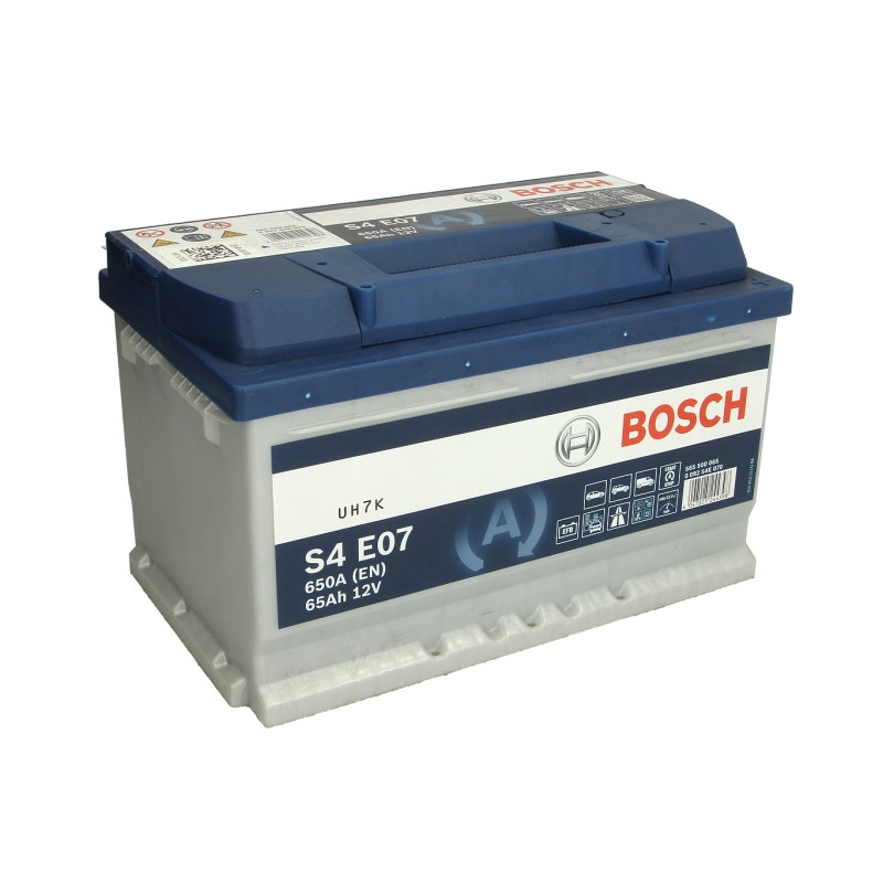 Автомобільний акумулятор Bosch S4 (E07) 65Ah 650A R+ EFB (низький корпус) Start-Stop