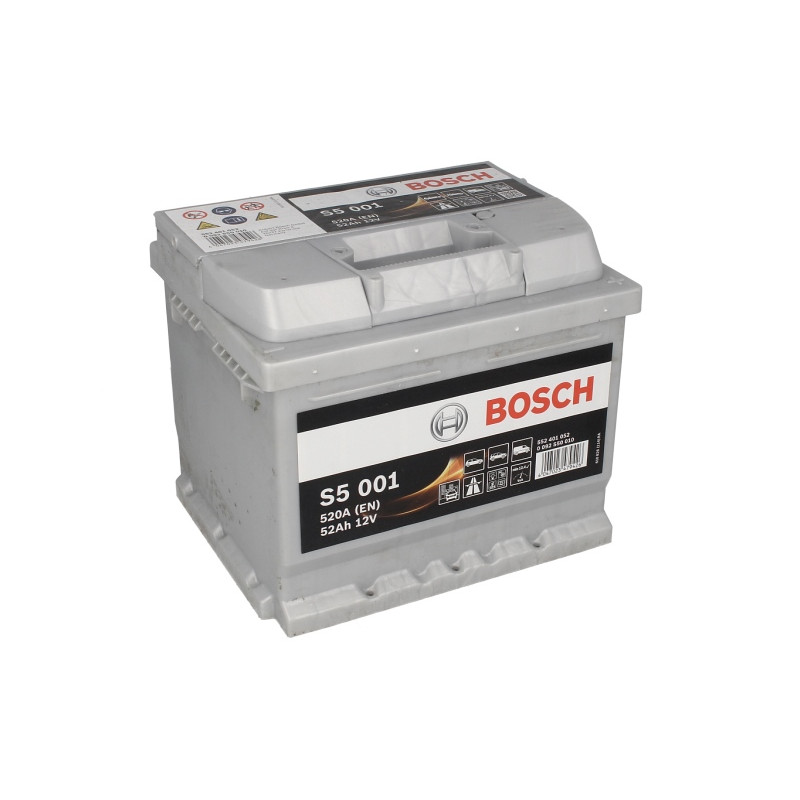 Автомобільний акумулятор Bosch S5 (001) 52Ah 520A R+ (низький корпус)