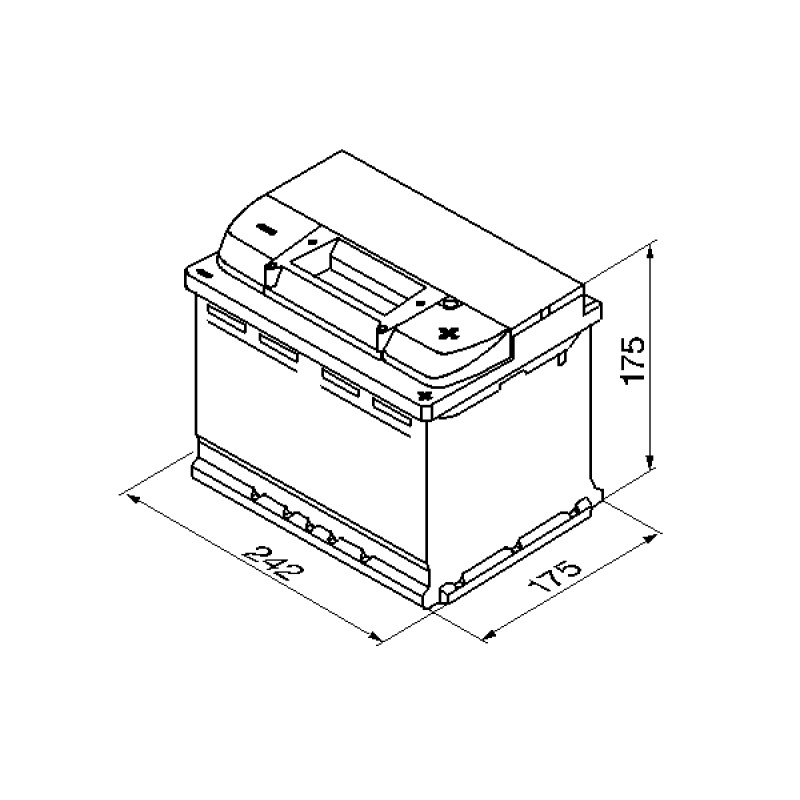 Автомобільний акумулятор Bosch S5 (004) 61Ah 600A R+ (низький корпус)
