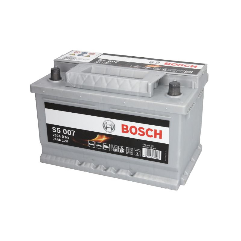 Автомобільний акумулятор Bosch S5 007 74Ah 750A R+ низький
