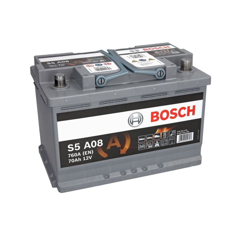Автомобільний акумулятор Bosch S5 A08 70Ah 760A R+ AGM Start-Stop