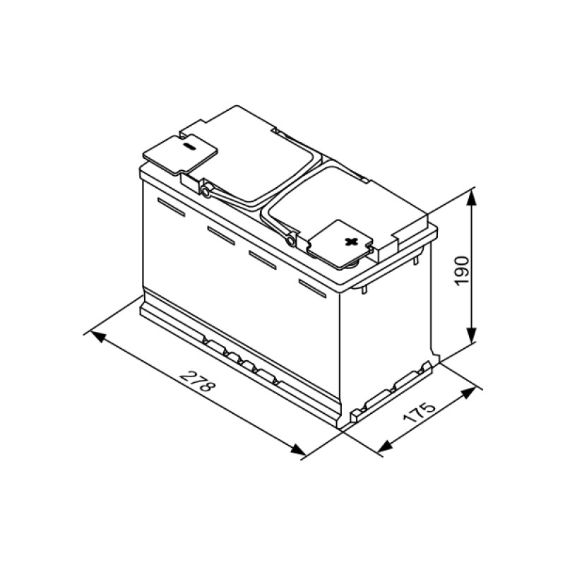Автомобільний акумулятор Bosch S5 A08 70Ah 760A R+ AGM Start-Stop