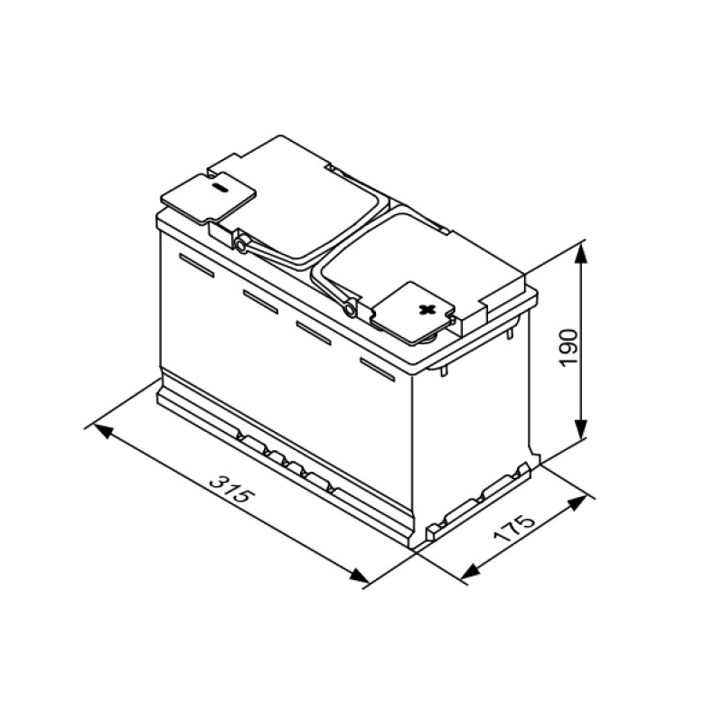 Автомобільний акумулятор Bosch S5 A11 80Ah 800A R+ AGM Start-Stop
