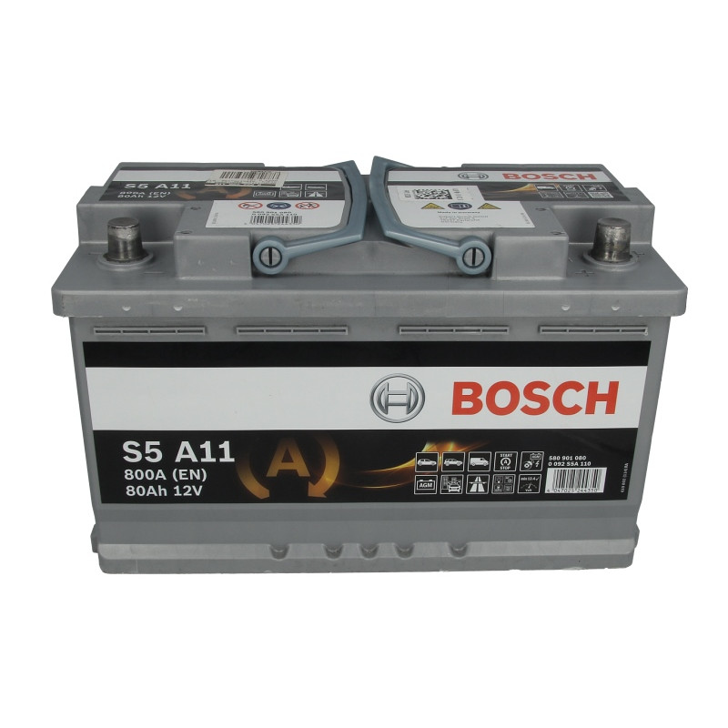 Автомобільний акумулятор Bosch S5 A11 80Ah 800A R+ AGM Start-Stop