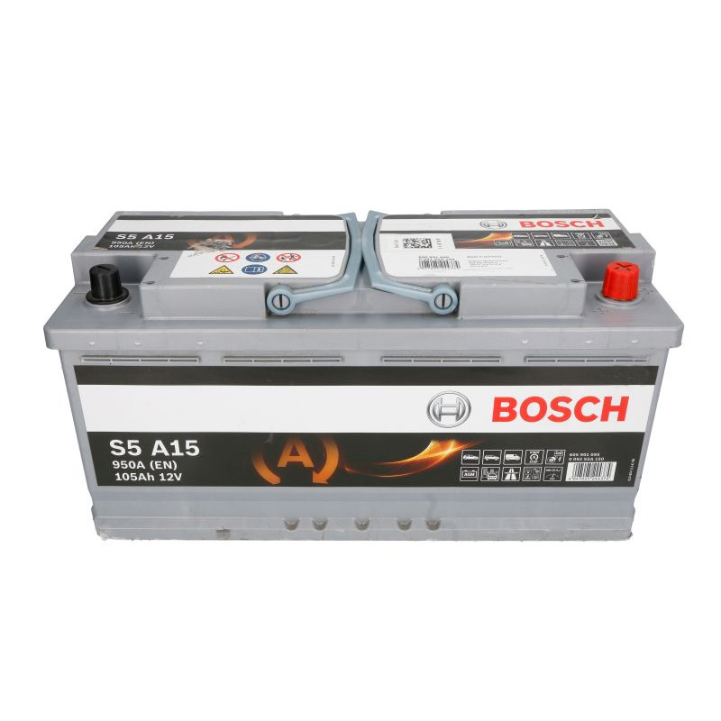 Автомобільний акумулятор Bosch S5 (A15) 105Ah 950A R+ AGM Start-Stop