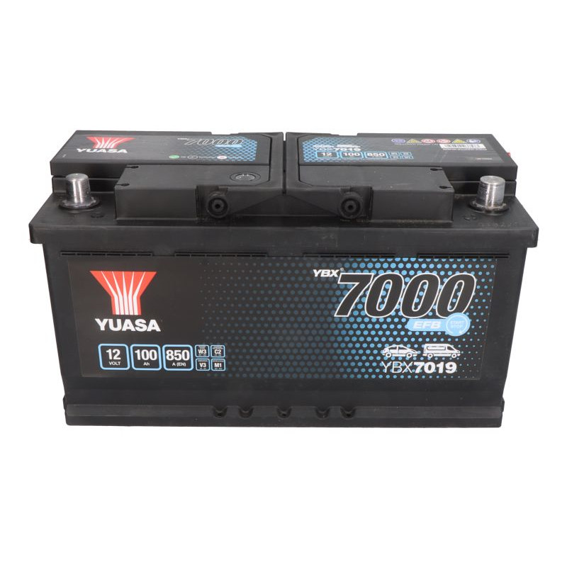 Автомобільний акумулятор Yuasa YBX7019 Start Stop EFB 100Ah 850A R+