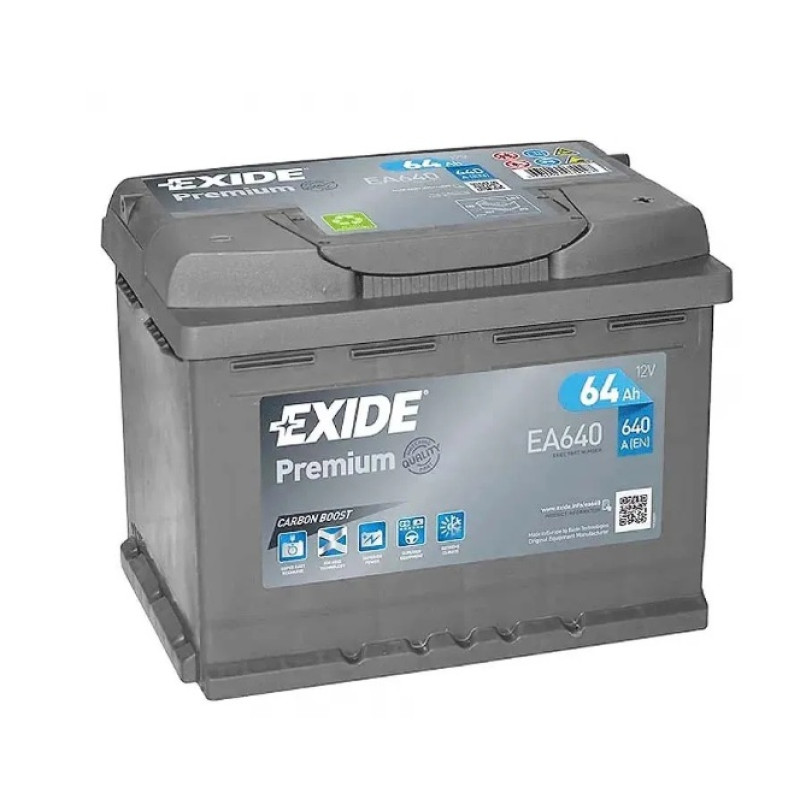 Акумулятор Exide Premium 64Ah 640A R+