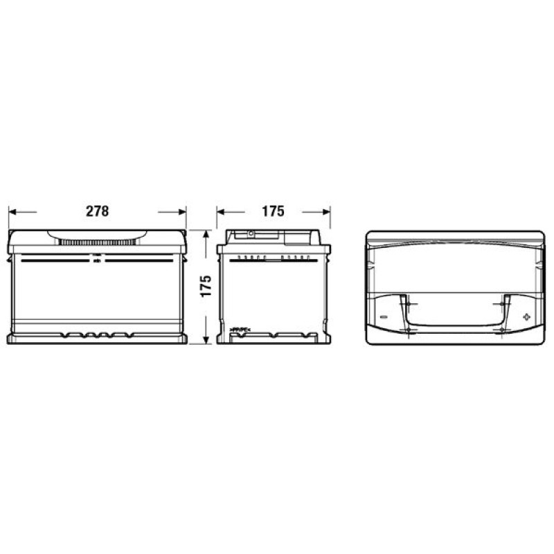 Акумулятор Exide Premium 72Ah 720A R+ (EA722) низькобазовий