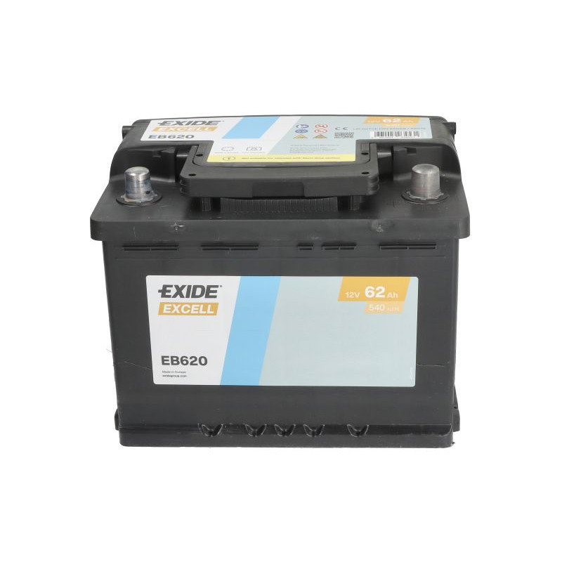 Акумулятор Exide Excell 62Ah 540A R+