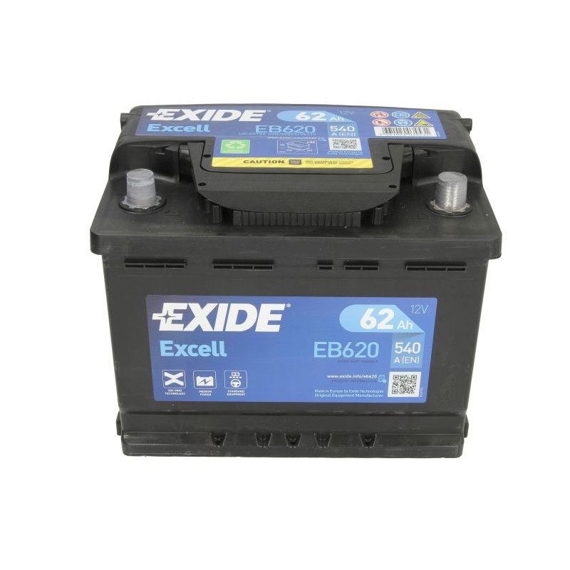 Акумулятор Exide Excell 62Ah 540A R+
