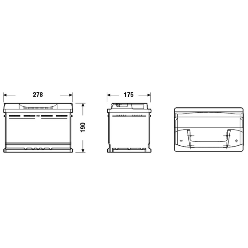 Акумулятор Exide Excell 74Ah 680A R+