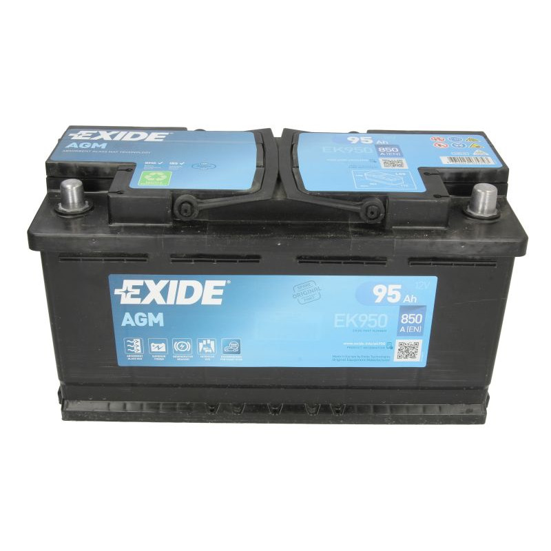 Акумулятор Exide 95Ah 850A R+ AGM (Start-Stop) EK950