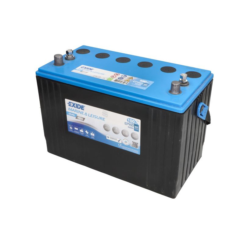 Човновий акумулятор Exide Dual AGM EP900 100Ah 800A R+ 900 Wh