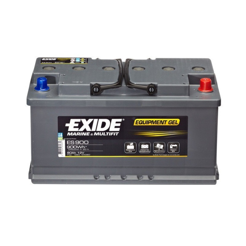 Човновий акумулятор Exide Equipment GEL ES900 80Ah 540A R+ 900 Wh