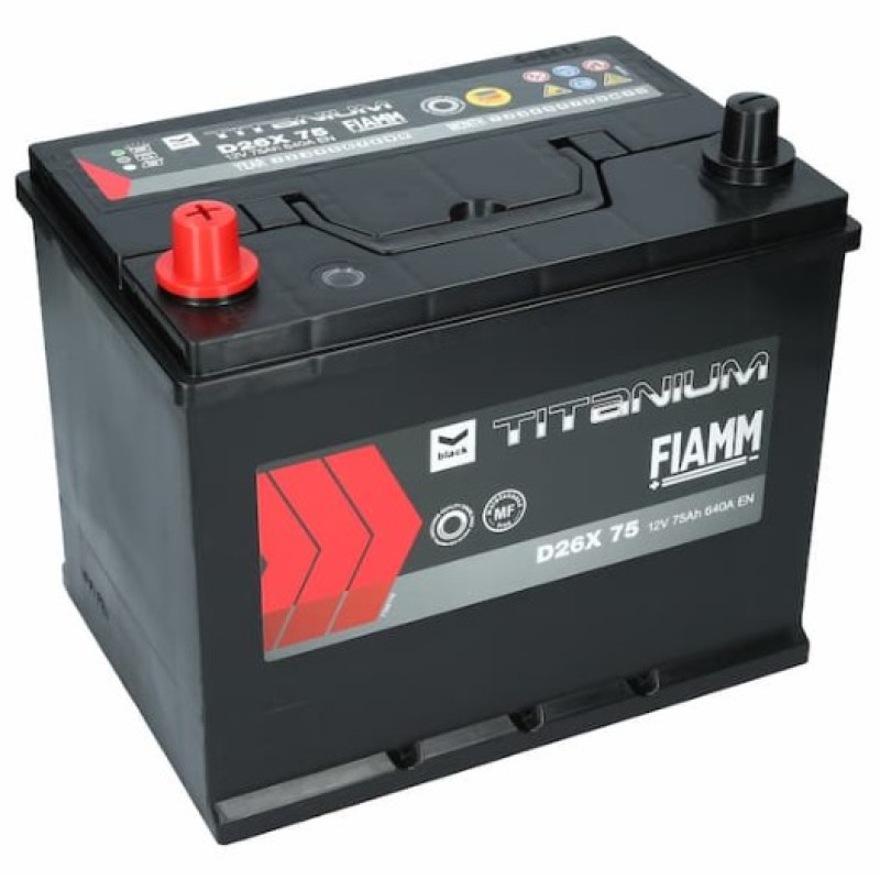 Акумулятор Fiamm Titanium BLACK 75Ah 640A L+ (Asia) (7905189/D26X75)