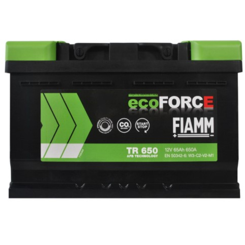 Акумулятор Fiamm Ecoforce 65Ah 650A R+ AFB/EFB (Низький корпус) (7906488/TR600) Start-Stop