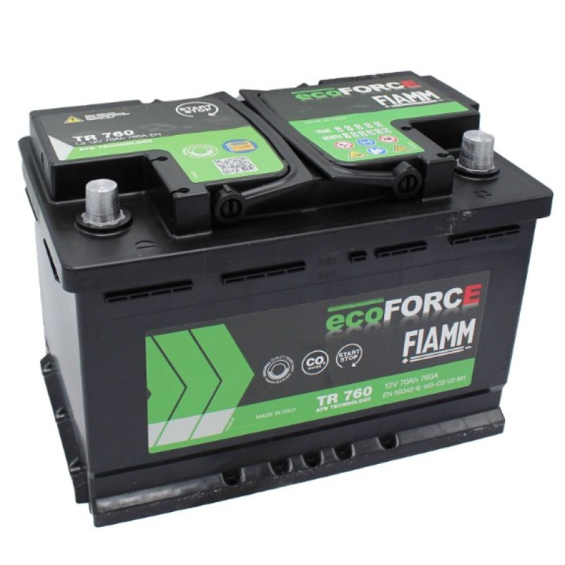 Акумулятор Fiamm Ecoforce 70Ah 760A R+ AFB/EFB (7907330/TR760) Start-Stop