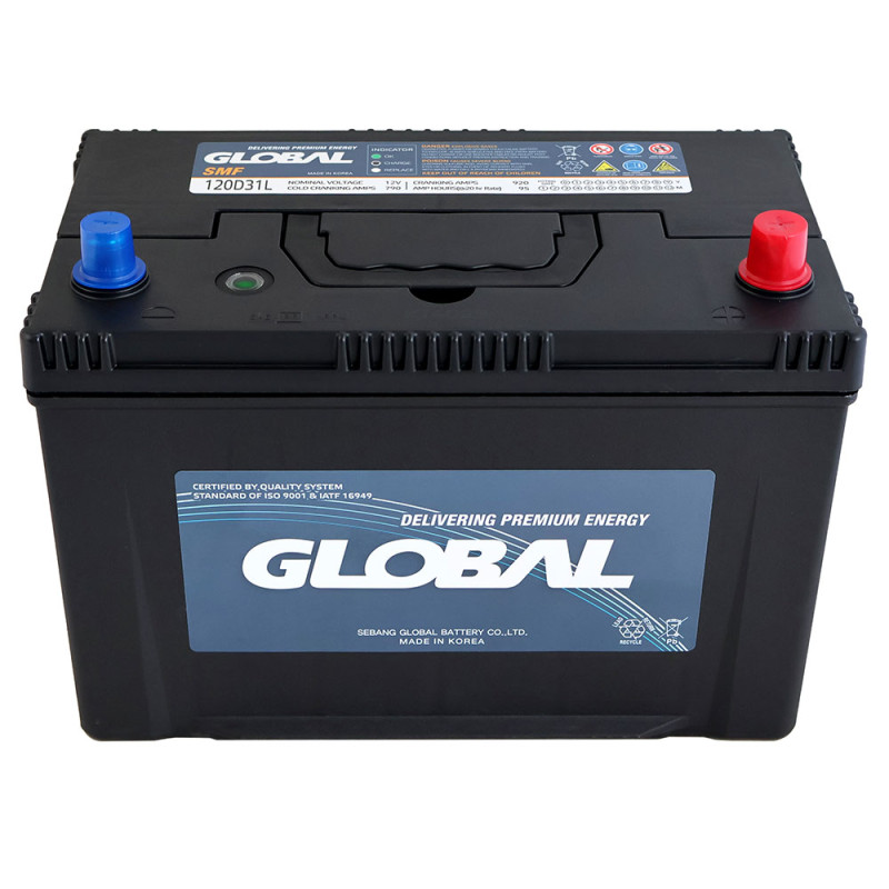 Автомобільний акумулятор GLOBAL 95Ah 790A R+ (Asia) 120D31L