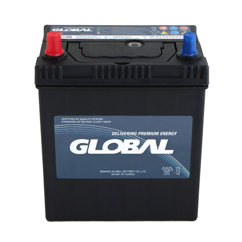Автомобільний акумулятор GLOBAL 42Ah 360A L+ (Asia тонкі клеми)