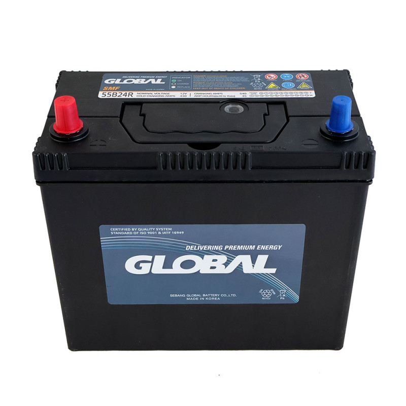 Автомобільний акумулятор GLOBAL 45Ah 430A L+ (Asia тонкі клеми)