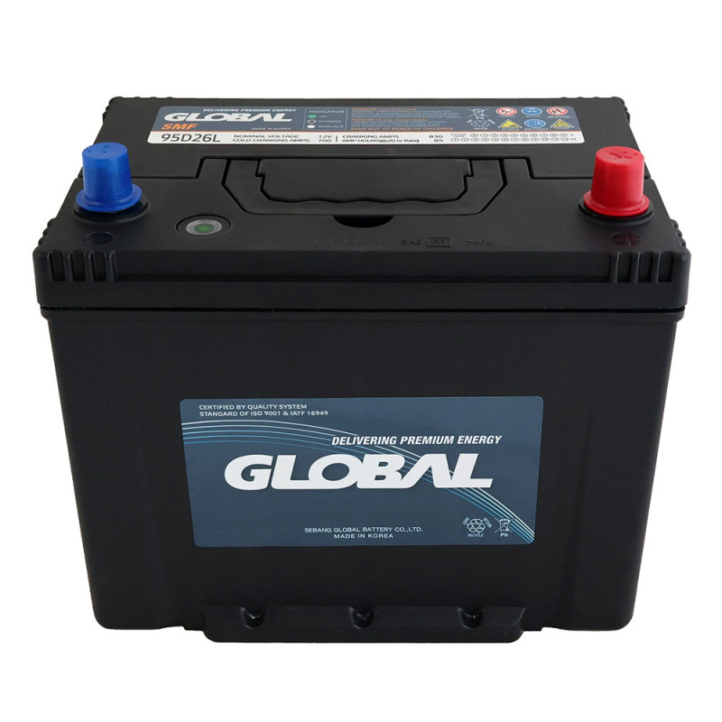 Автомобільний акумулятор GLOBAL 85Ah 700A R+ (Asia) 95D26L