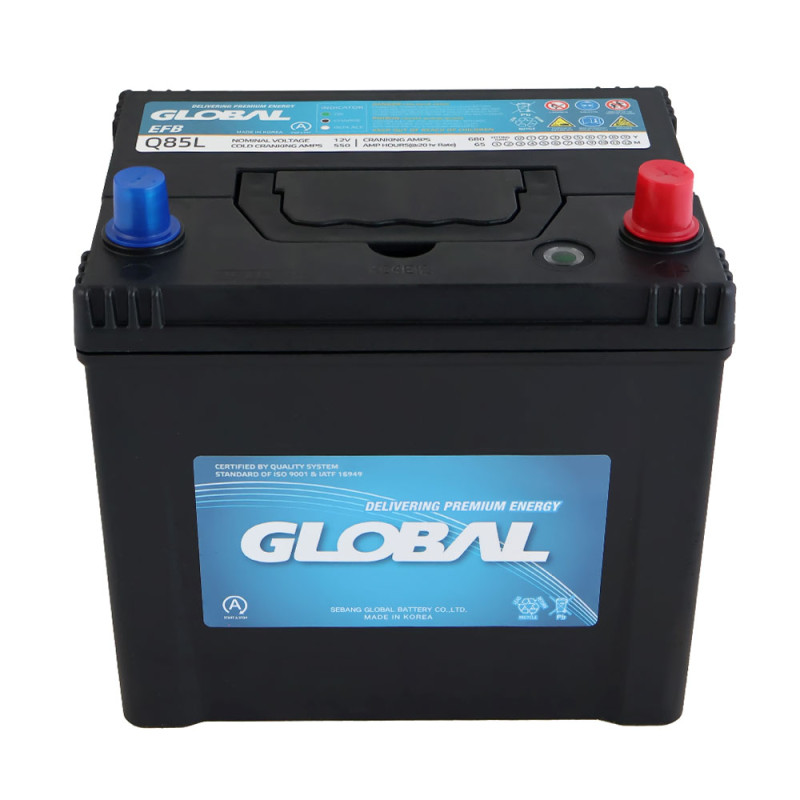 Автомобільний акумулятор GLOBAL 65Ah 580A R+ (Asia) 75D23L