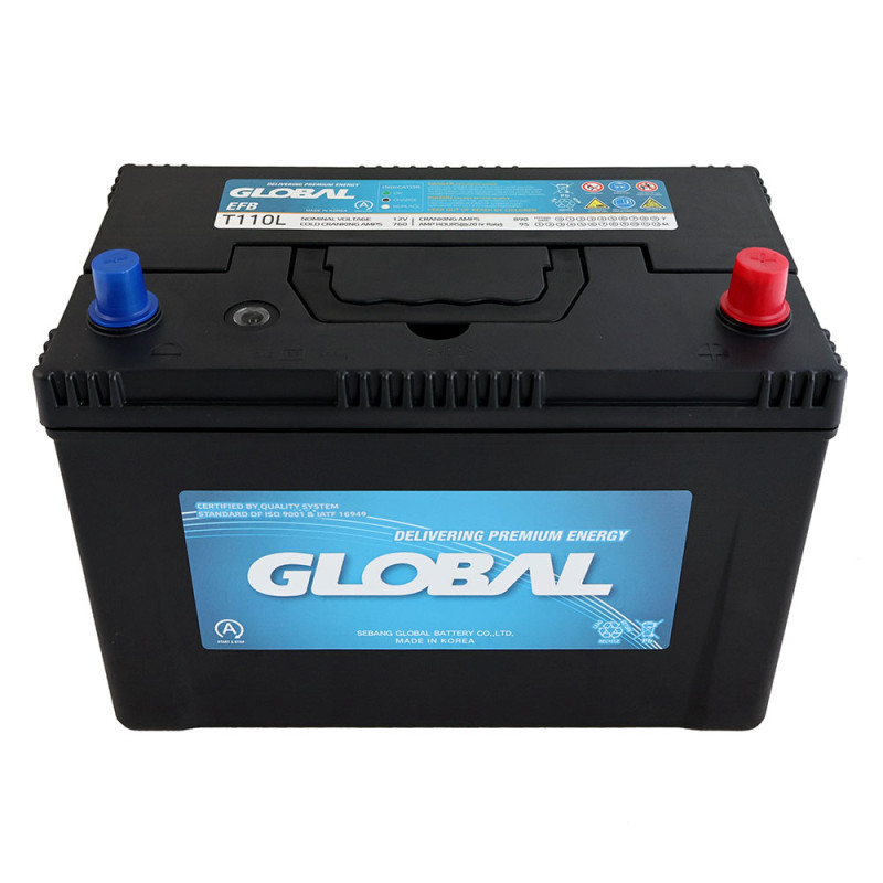 Автомобільний акумулятор GLOBAL 95Ah 760A R+ EFB (Asia) Start-Stop T110L