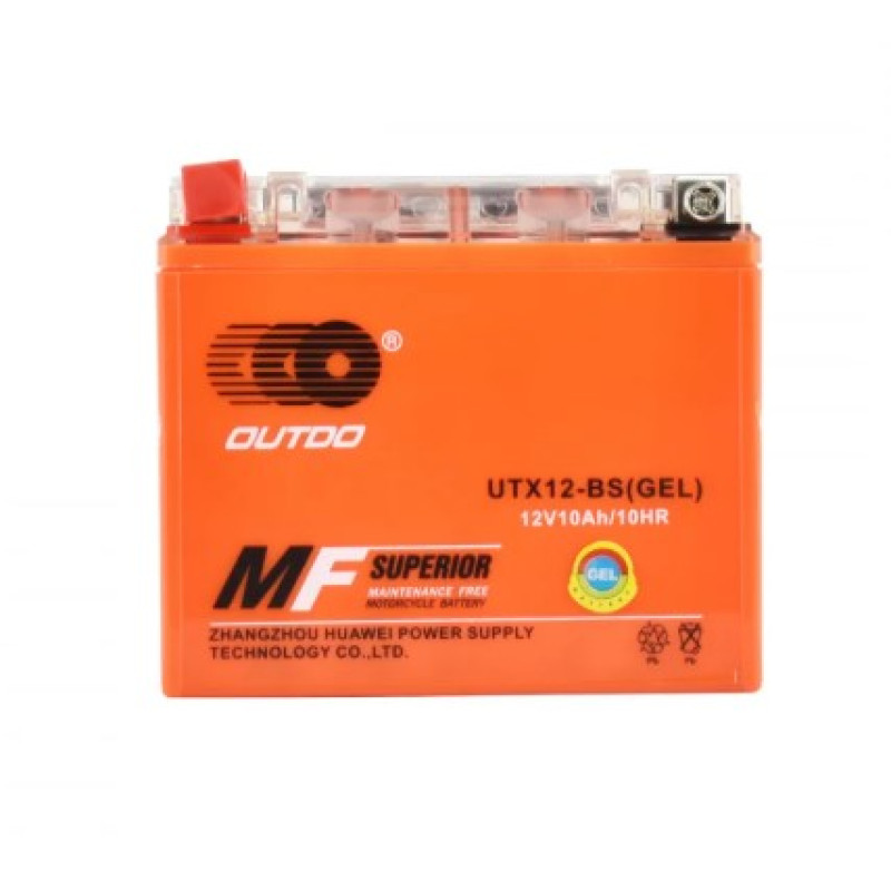 Акумулятор Outdo UTX12-BS GEL (гелевий) 10Ah для мототехніки