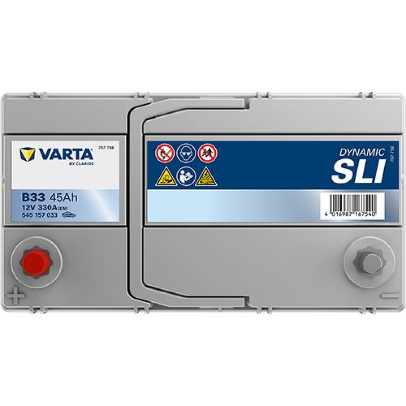 Акумулятор Varta B33 Blue Dynamic 45Ah 330A L+ (Asia, тонкі клеми) (545 157 033)