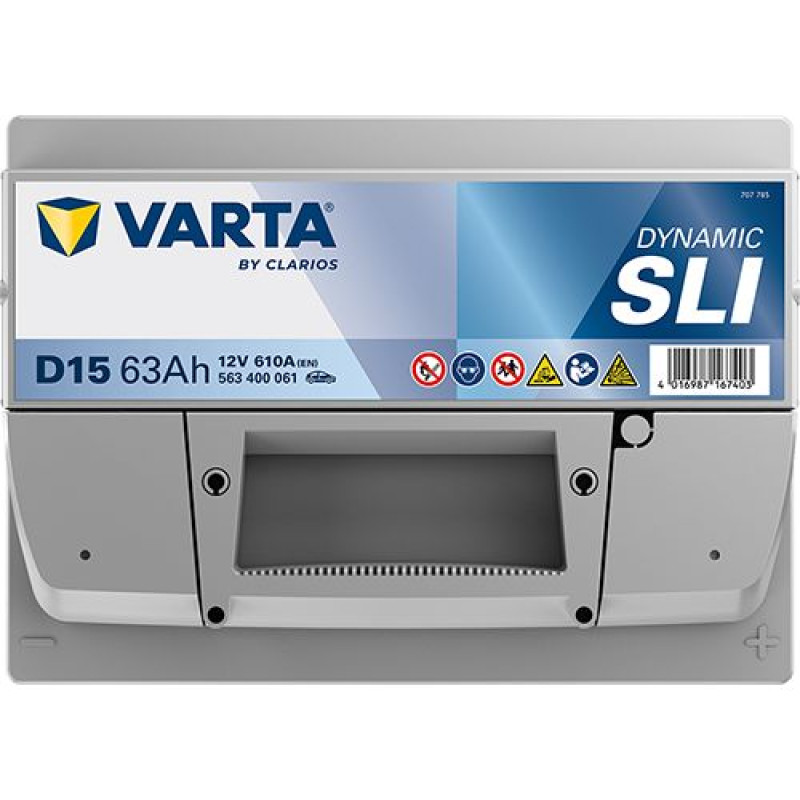 Акумулятор Varta D15 Silver Dynamic 63Ah 610A R+ (563 400 061)